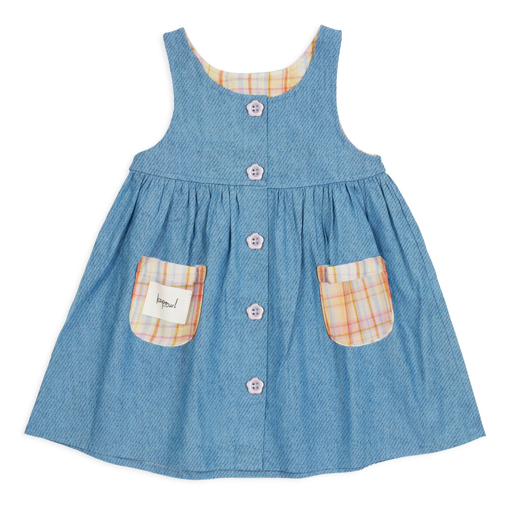 Rainbow Plaid Sleeveless Dress