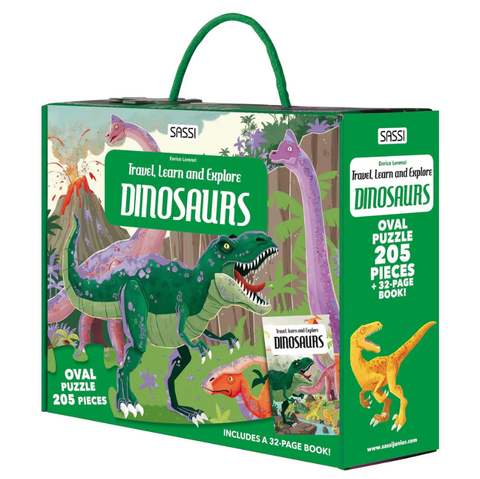 Puzzle & Book Set - Dinosaurs (205pc)