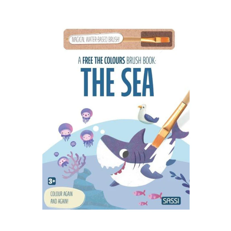 Free The Colours Reusable Paint Brush Book - The Sea