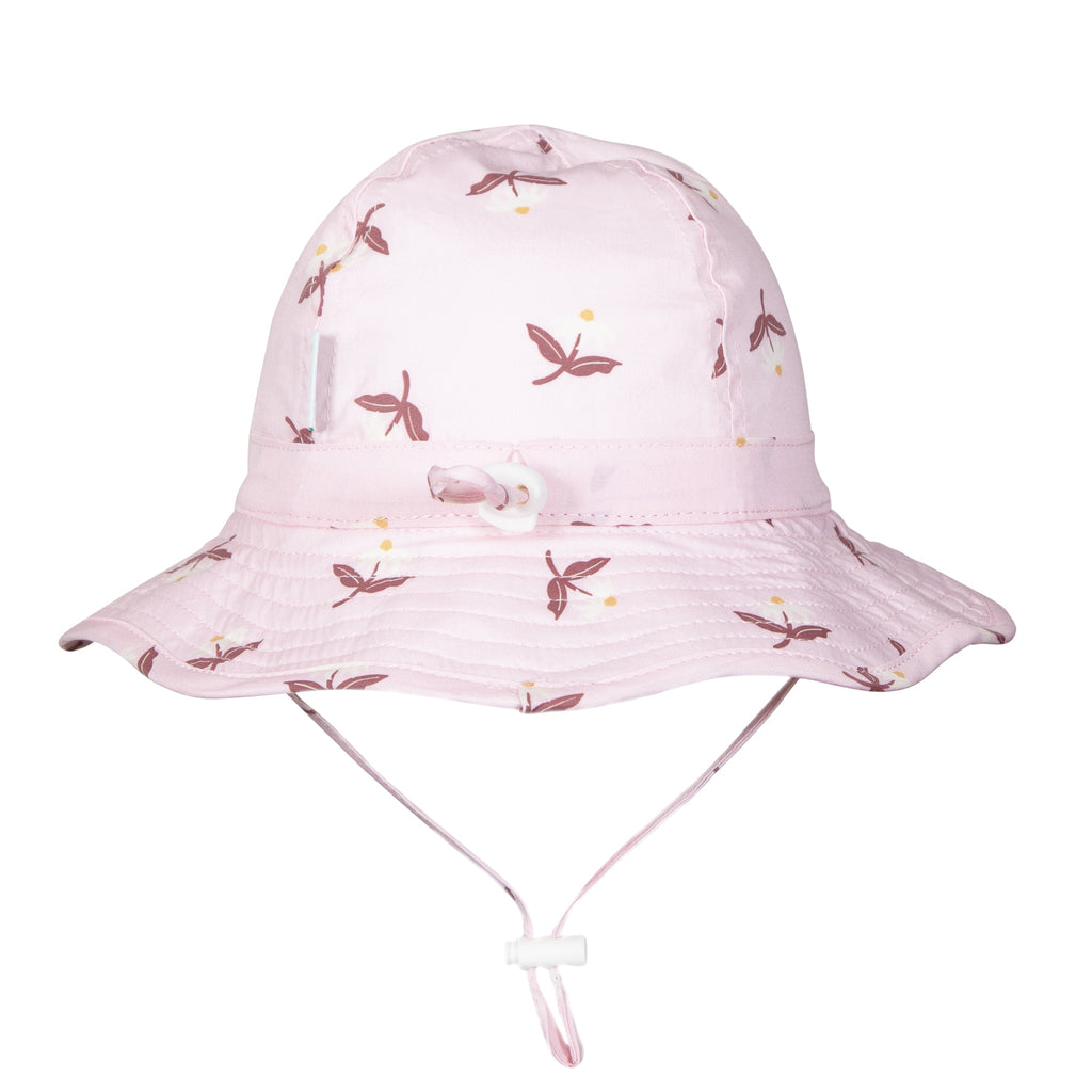 Blush Daisy Wide Brim Infant Hat