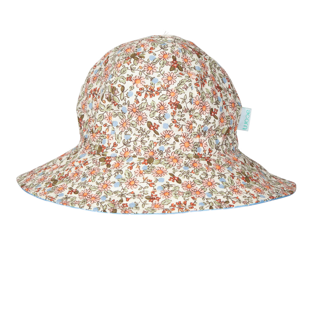 Summer Fields Wide Brim Reversible Sunhat