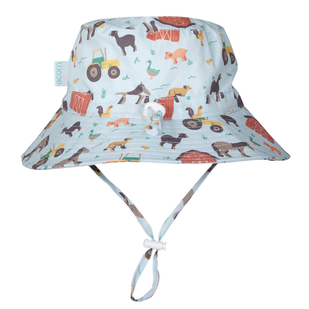 Farmyard Wide Brim Bucket Hat