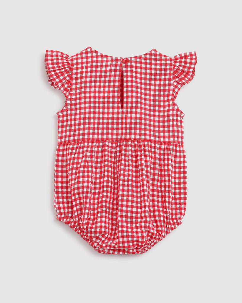 Tilla Playsuit - Red Gingham