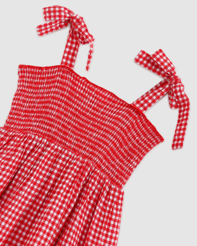 Bella Dress - Red Gingham