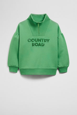 CR Half Zip Sweat - Jade Green