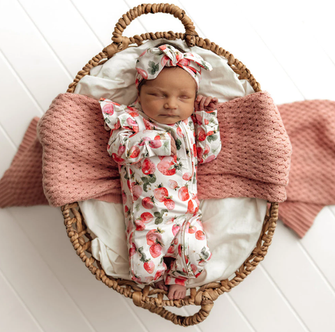 Strawberry Organic Snugglesuit Convertible Romper
