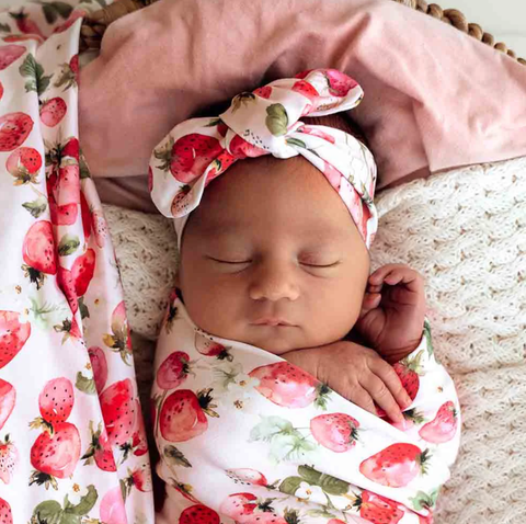 Topknot Headband - Strawberry