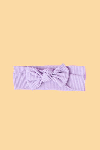 Bamboo Stretch Bow Headband - Lilac