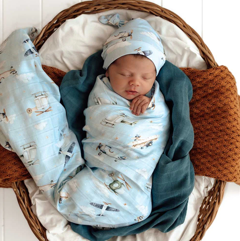 Organic Muslin Wrap - Taking Flight