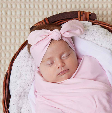 Topknot Headband - Baby Pink