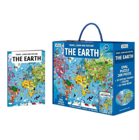 Travel, Learn + Explore - Puzzle & Book Set - The Earth
