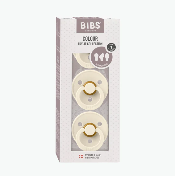 BIBS Dummies Try-It  Collection 3 pack- Ivory