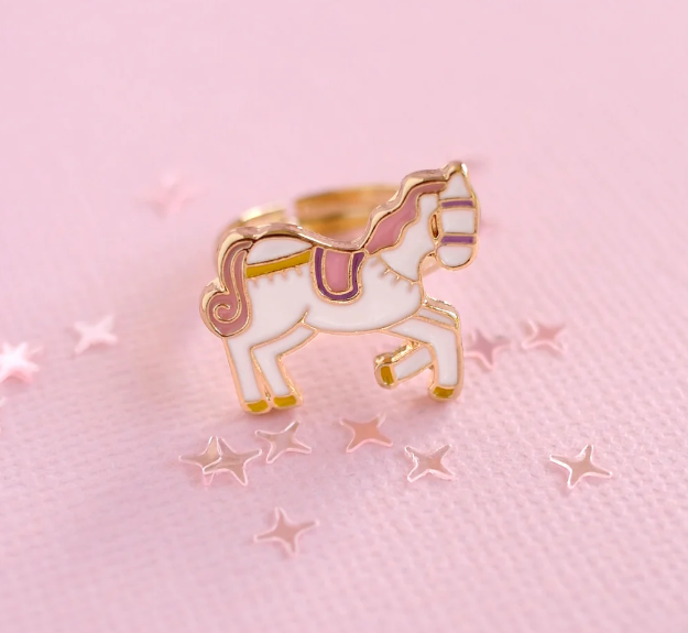 Unicorn Carousel Ring with Bunny Box