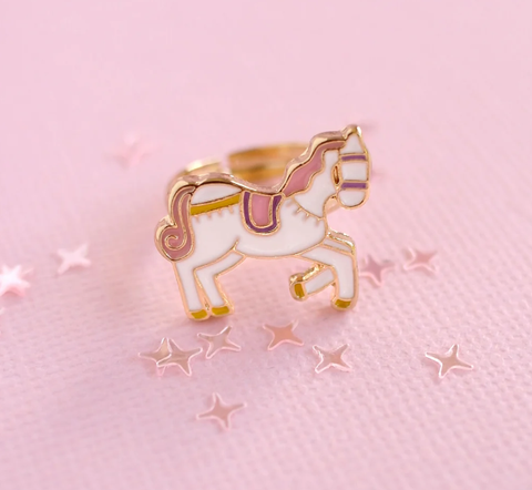 Unicorn Carousel Ring with Bunny Box