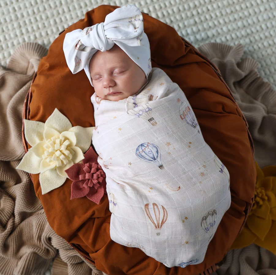 Organic Muslin Wrap - Up & Away