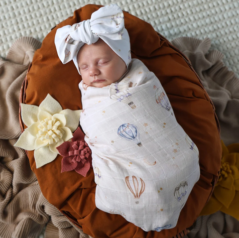 Organic Muslin Wrap - Up & Away