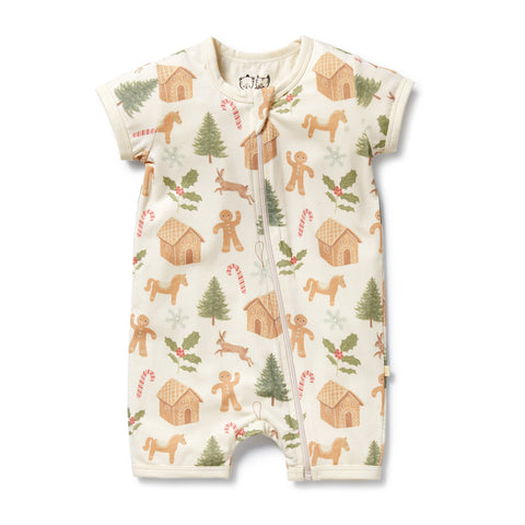 Holly Jolly Magic Organic Boyleg Zipsuit