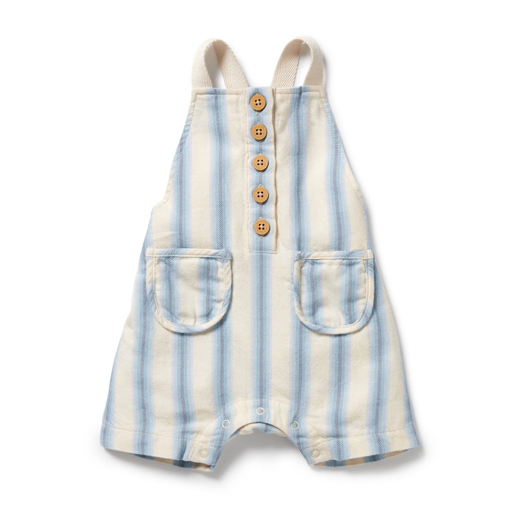 Deep Blue Stripe Organic Overall