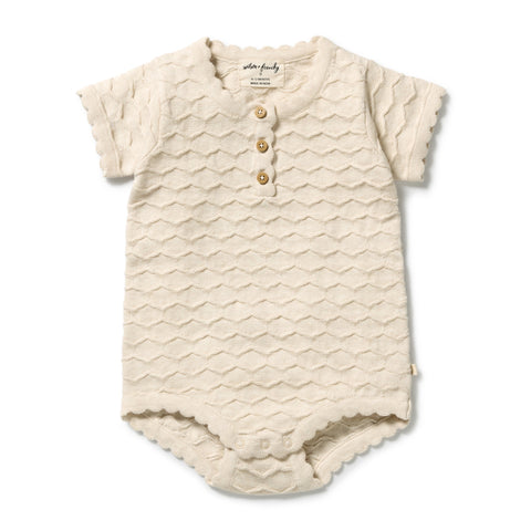 Milk Cloud Organic Knitted Chevron Bodysuit