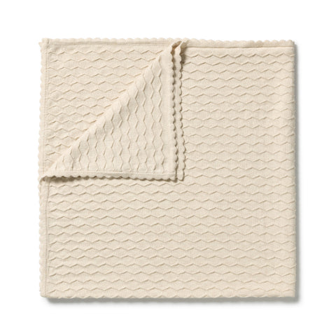 Milk Cloud Organic Knitted Chevron Blanket