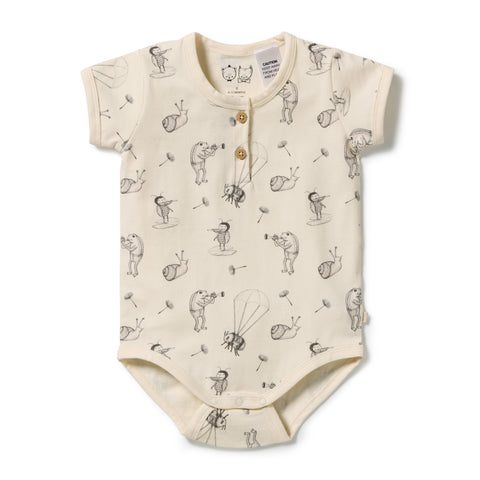 Whispering Willows Organic Henley Bodysuit
