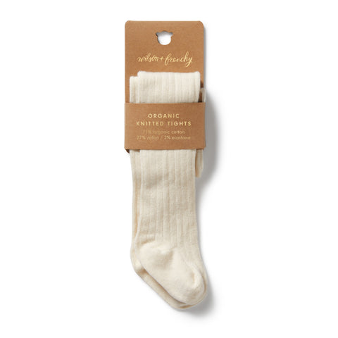 Buttermilk Organic Ribbed Tights