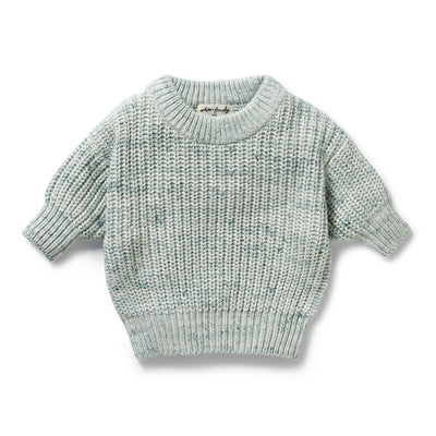 Moss Speckle Organic Knitted Jumper