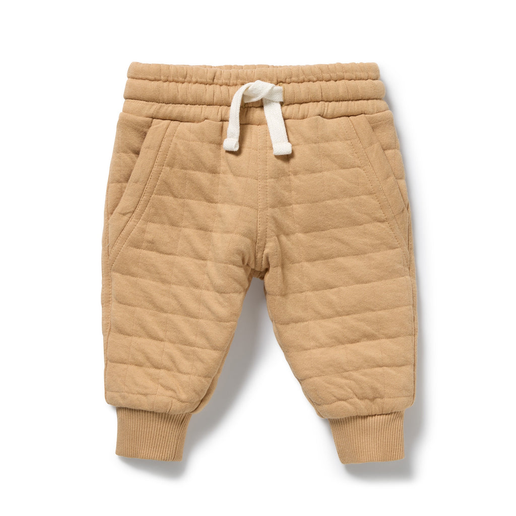 Honey Fawn Organic Quilted Sweat Pant