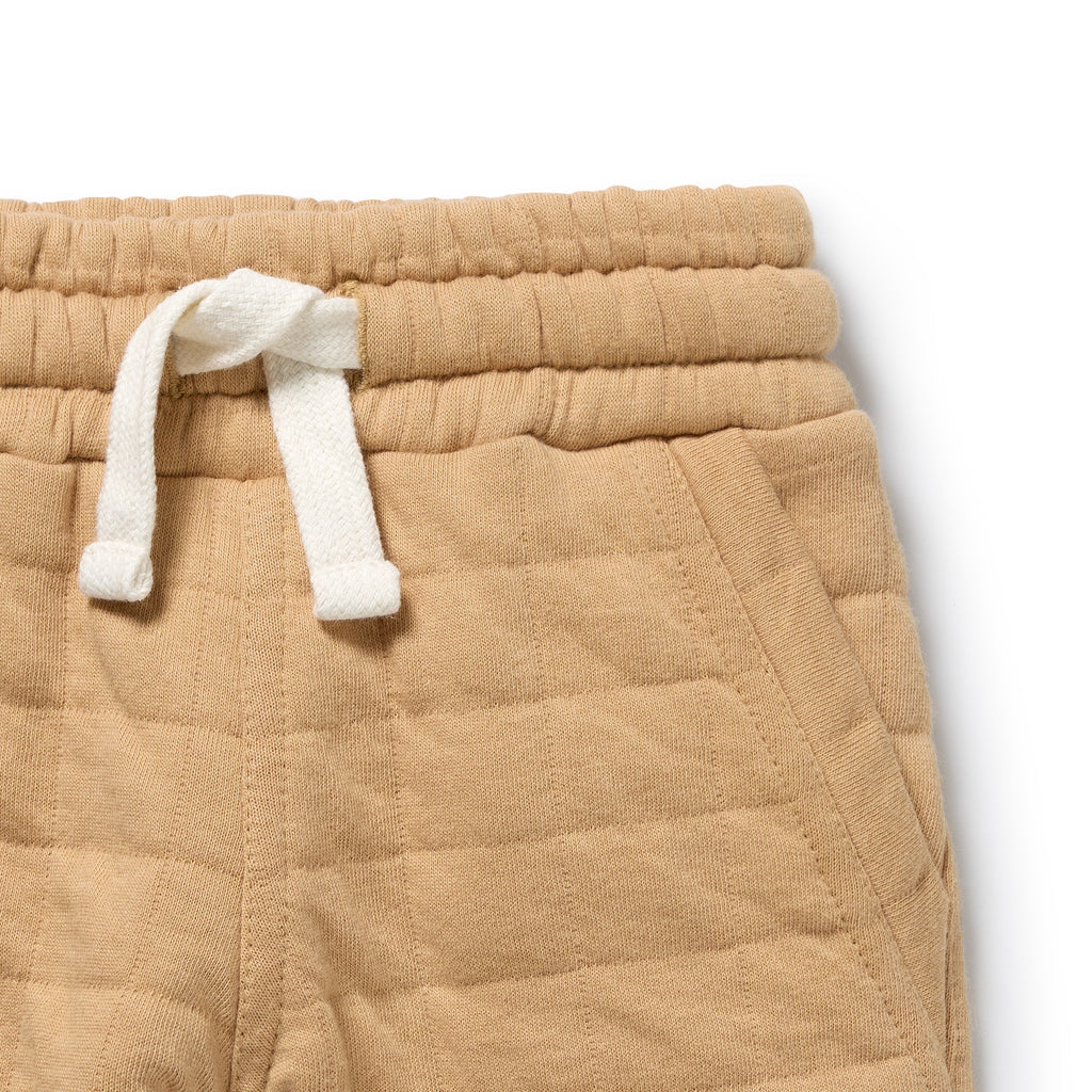Honey Fawn Organic Quilted Sweat Pant