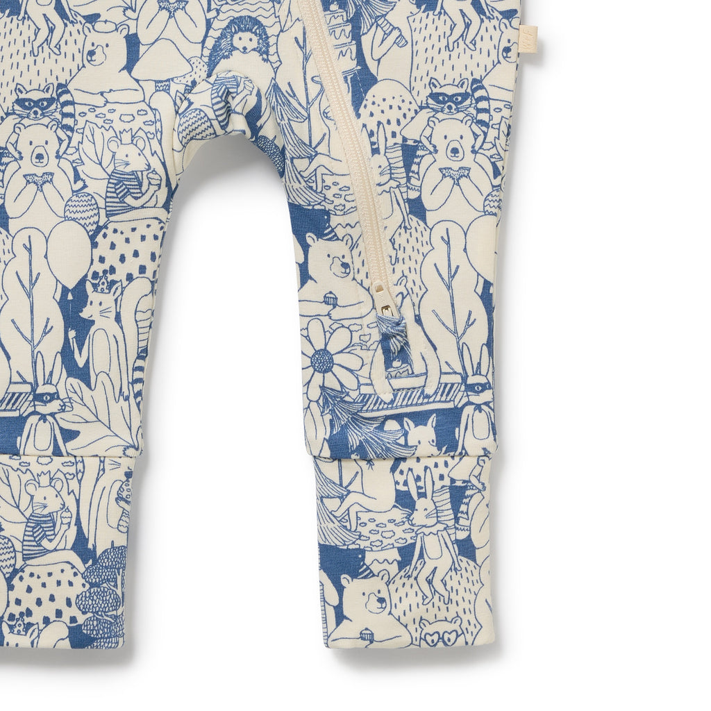 Woodland Adventures Organic Zipsuit with Feet