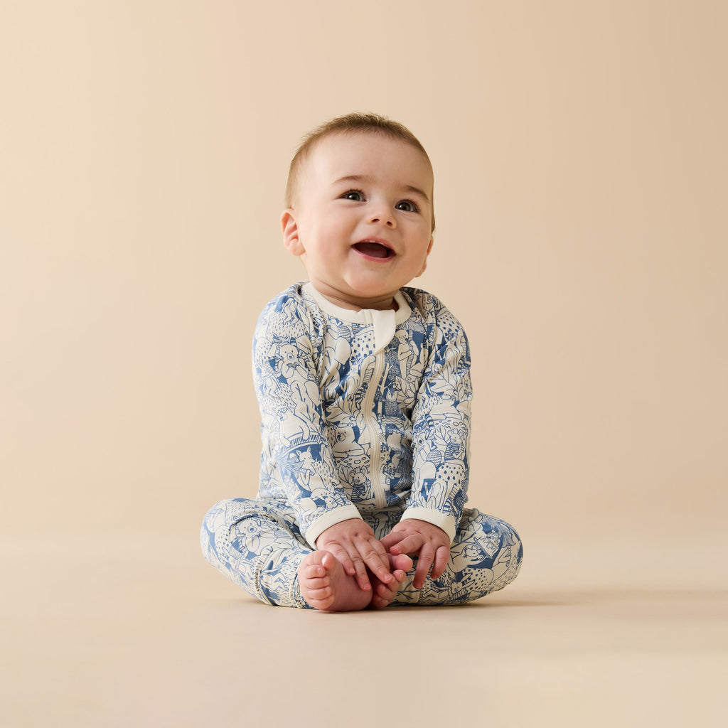 Woodland Adventures Organic Zipsuit with Feet