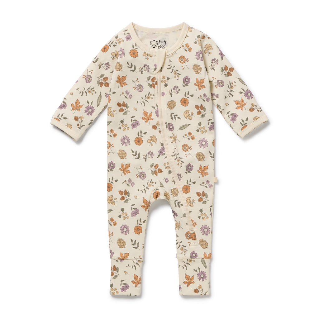 Maple Glow Organic Zipsuit with Feet