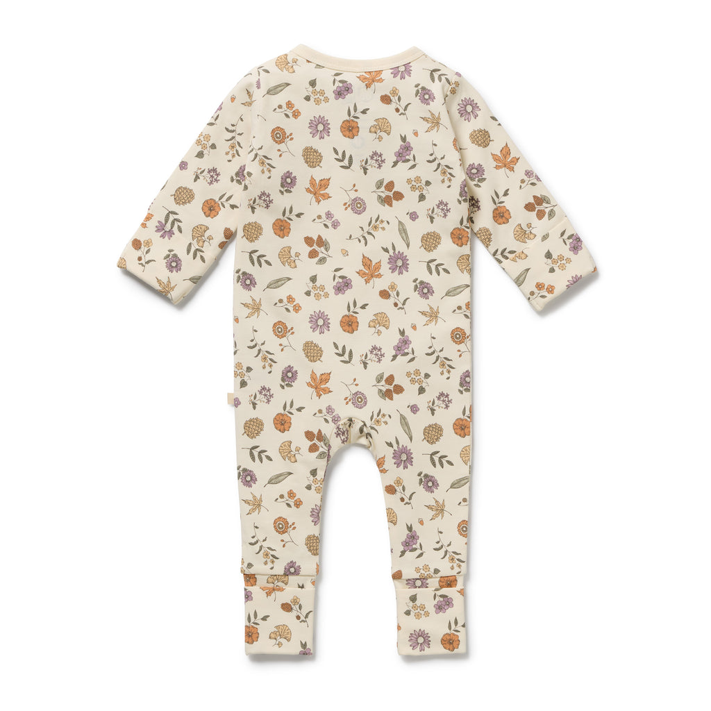 Maple Glow Organic Zipsuit with Feet