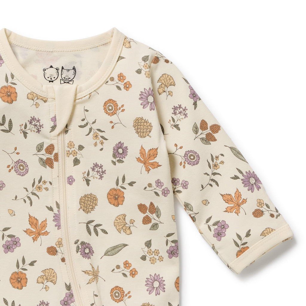 Maple Glow Organic Zipsuit with Feet