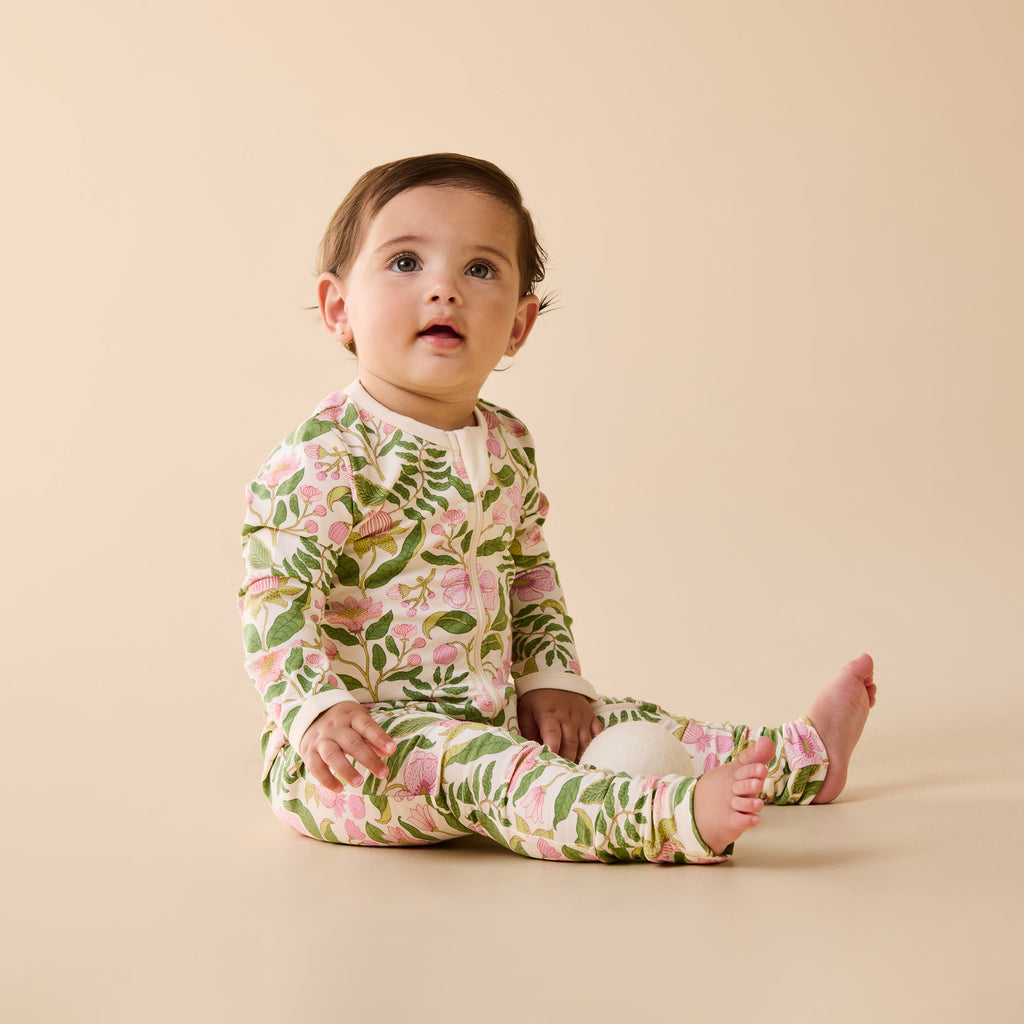 Ma Fleur Organic Zipsuit with Feet