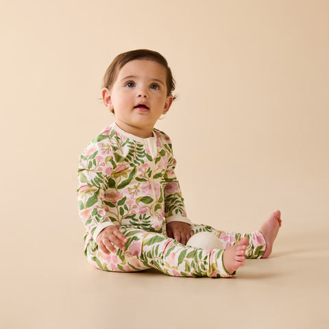 Ma Fleur Organic Zipsuit with Feet