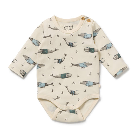Woolly Whales Organic Bodysuit