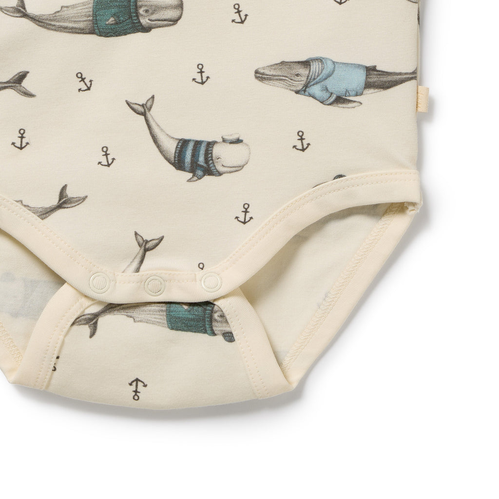 Woolly Whales Organic Bodysuit