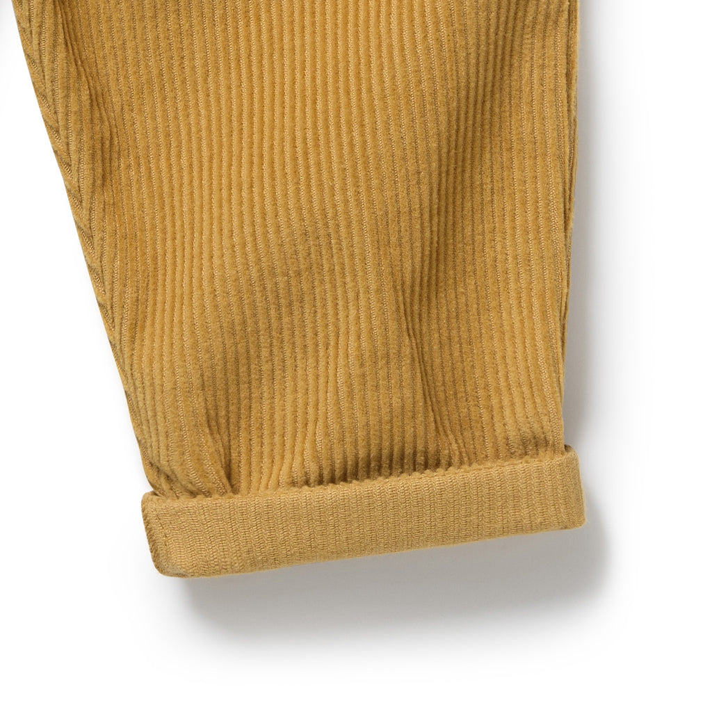 Amber Glow Organic Cord Ruffle Pant