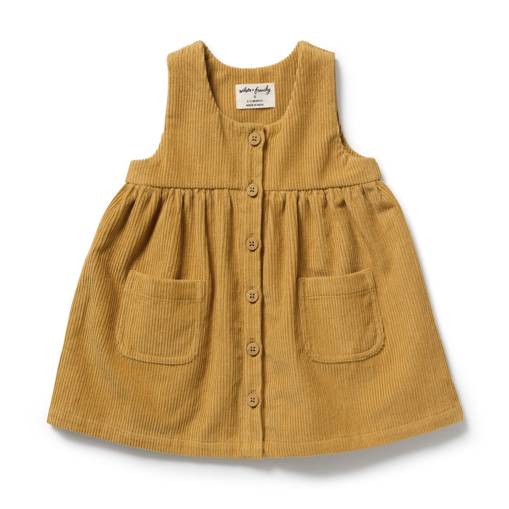 Amber Glow Organic Cord Dress