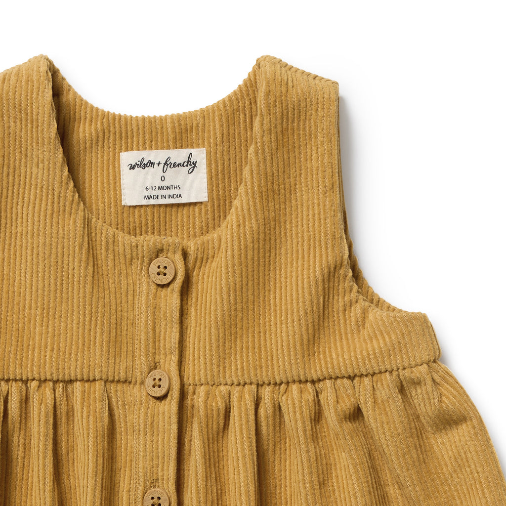 Amber Glow Organic Cord Dress