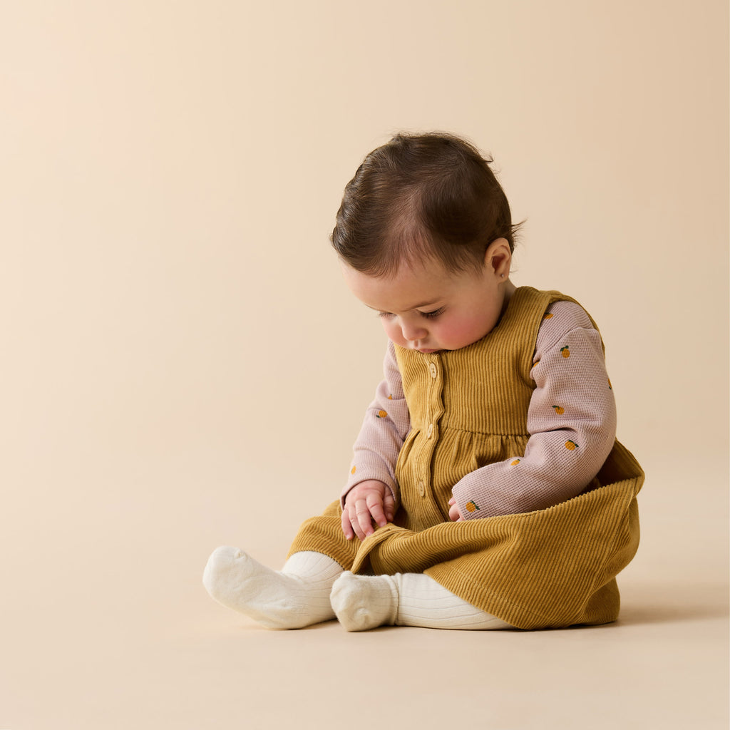 Amber Glow Organic Cord Dress