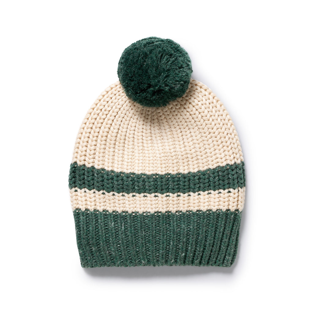 Clover Organic Knitted Stripe Hat