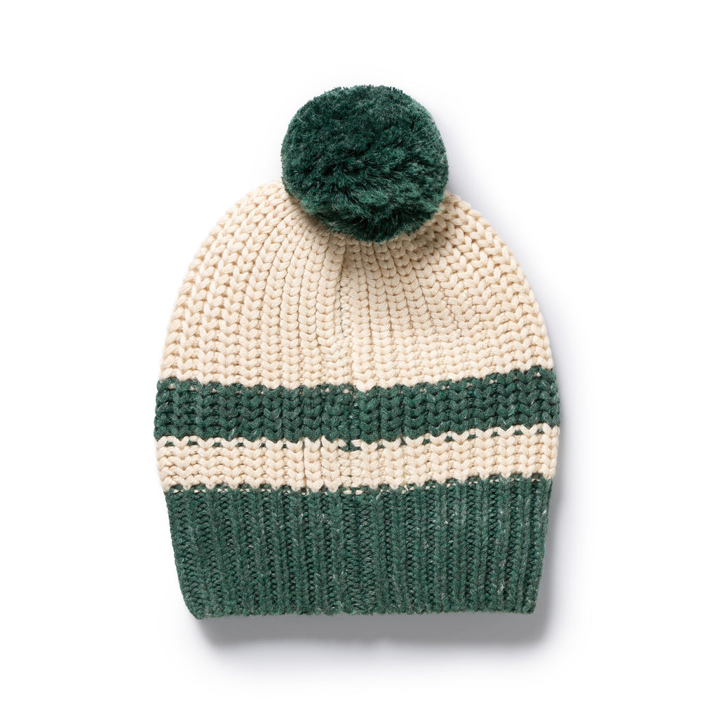 Clover Organic Knitted Stripe Hat