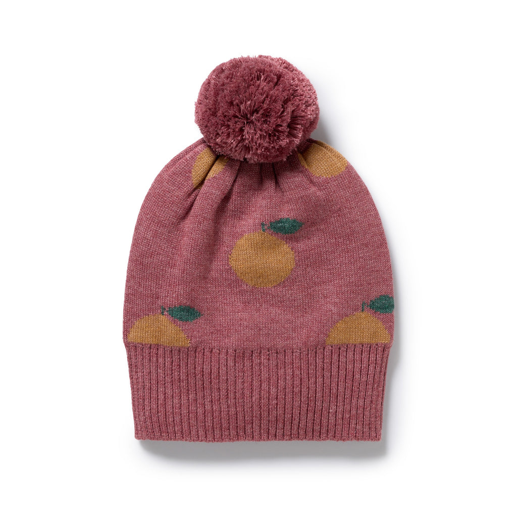 Clementine Organic Knitted Jacquard Hat