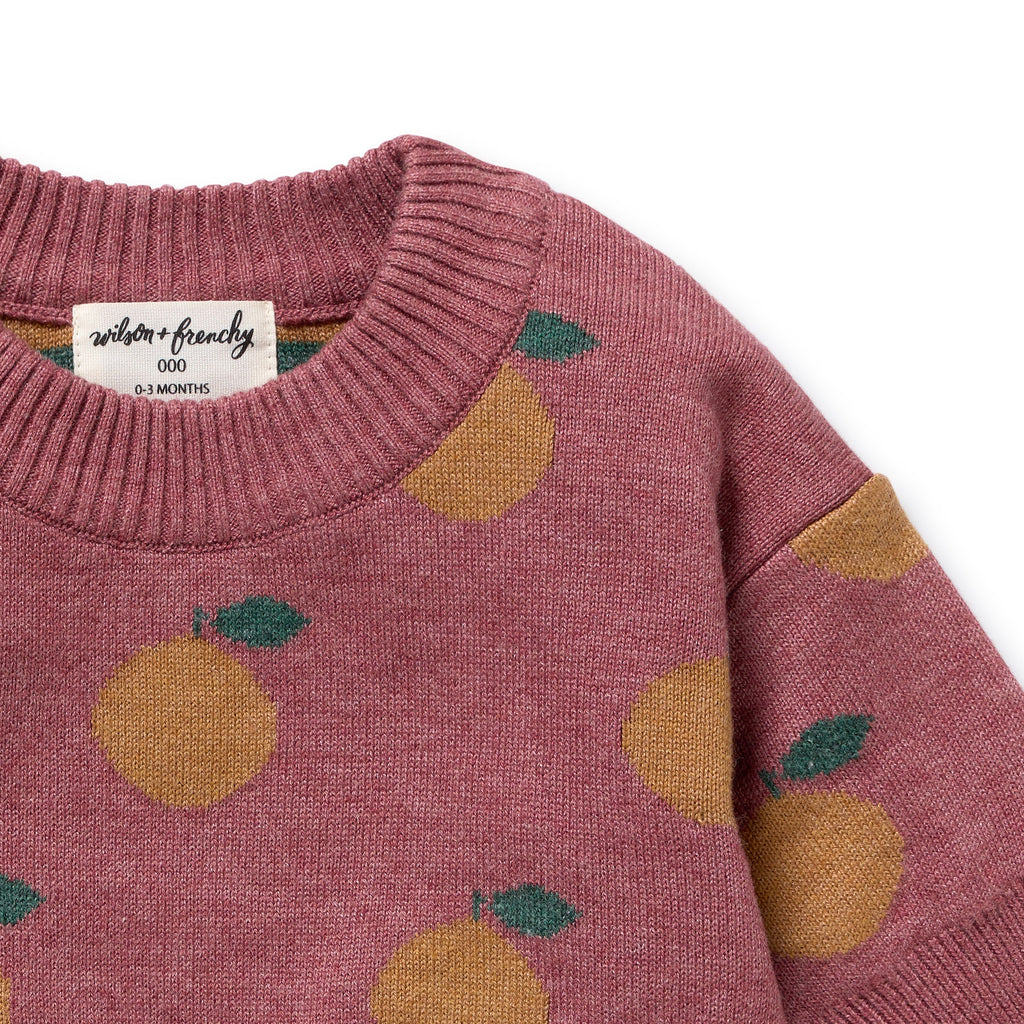Clementine Organic Knitted Jacquard Jumper