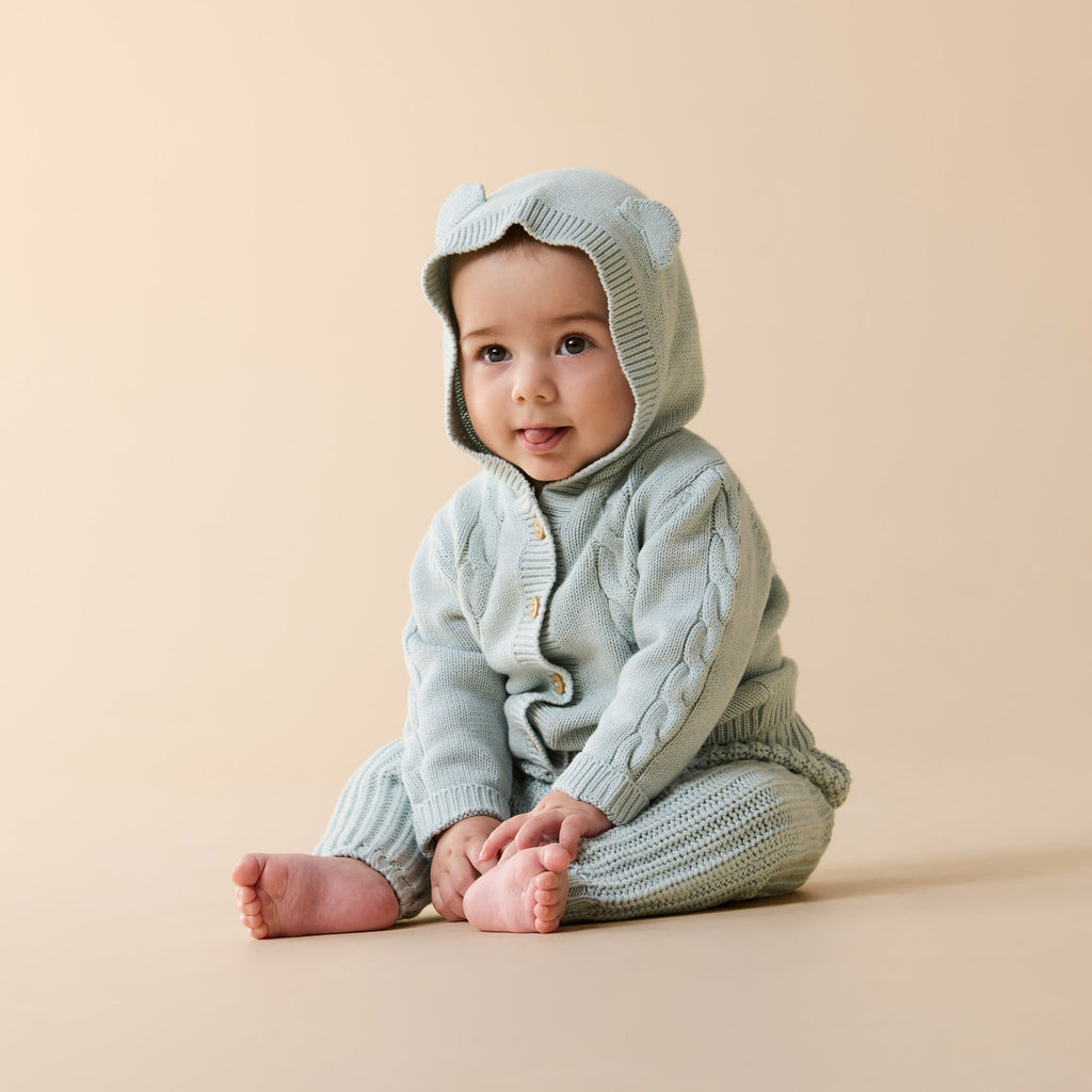 Cloud Blue Organic Knitted Legging