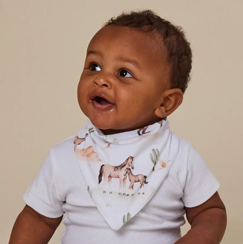 Wild Horses Organic Dribble Bib