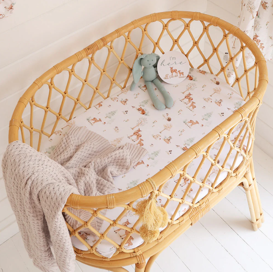Bassinet Sheet & Change Pad Cover - Woodland Tales