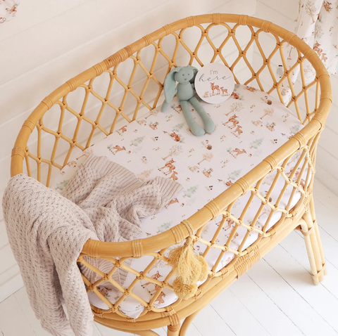 Bassinet Sheet & Change Pad Cover - Woodland Tales